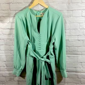 Teal Eva Mendes Jumpsuit